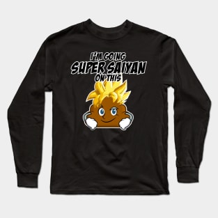 Poop Emoji - Super Saiyan @#@# Long Sleeve T-Shirt